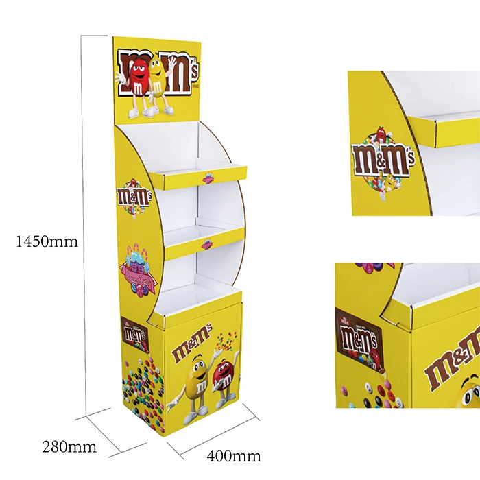 M&M Candy Custom Cardboard Display Stand