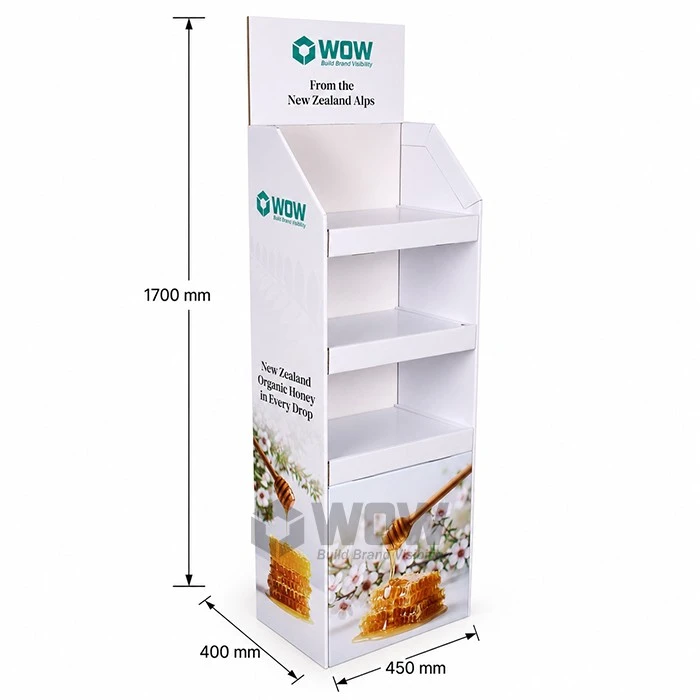 Organic Honey Cardboard Tiered Display Stand best